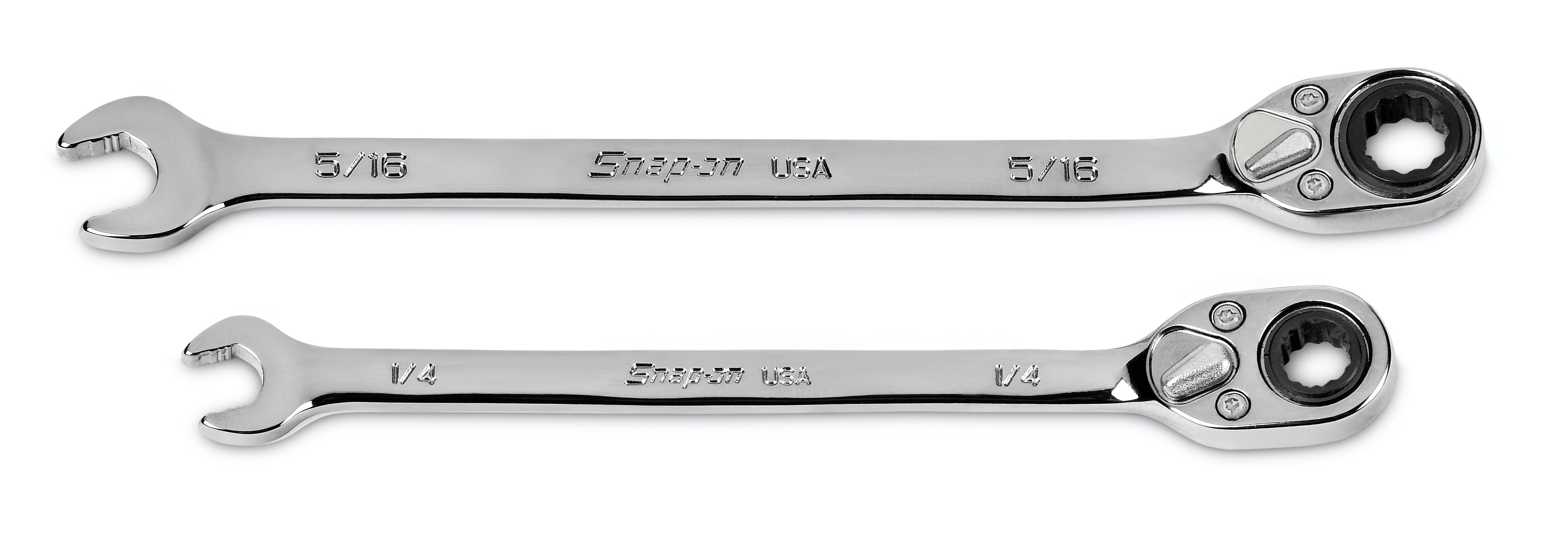 2 pc 12-Point SAE Flank Drive® Plus Reversible Ratcheting Combination Wrench Set (1/4 and 5/16 2 pc 12-Point SAE Flank Drive® Plus Reversible Ratcheting Combination Wrench Set (1/4 and 5/16